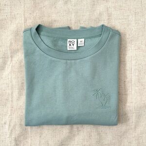 NWT Roxy Surfing by Moonlight Palm Tree Green Sweatshirt | Size XS